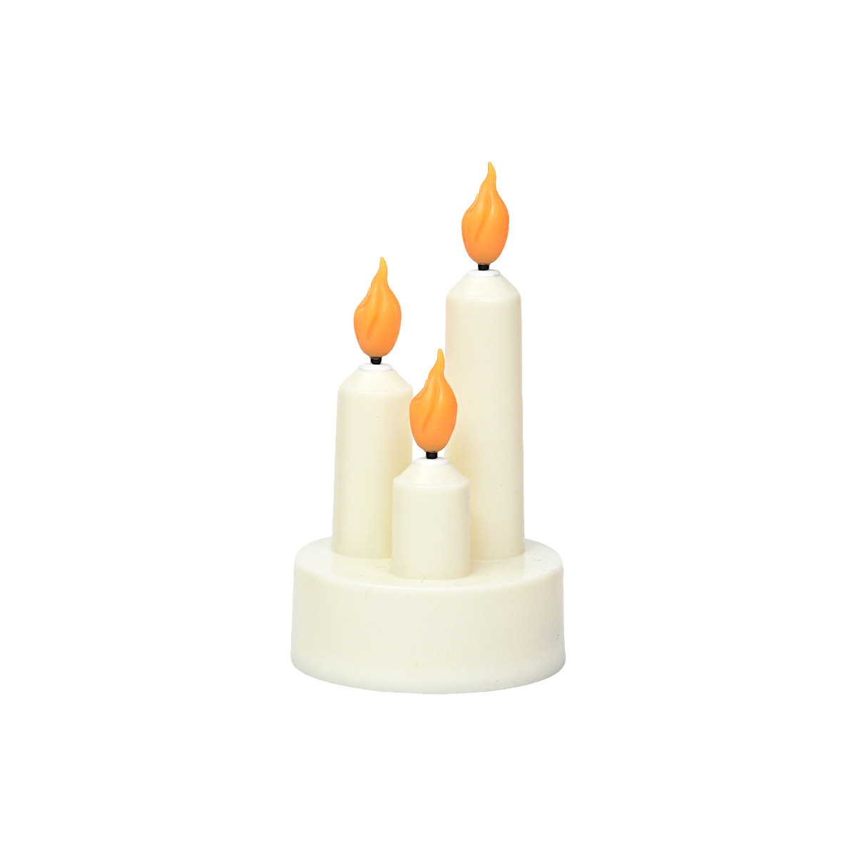Golden Christmas three-headed candle lamp, long pole candle lamp, LED simulation atmosphere decorative lamp, decorative item, European tomb lamp