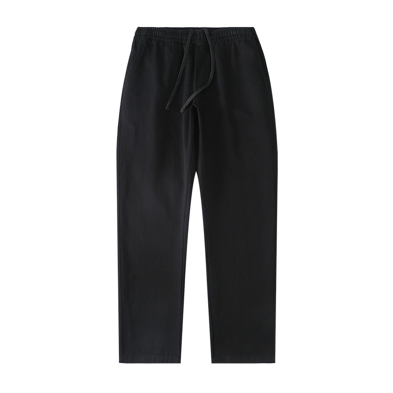 Washed casual pants 300g pure cotton heavy loose, comfortable, casual and versatile straight-leg long pants wholesale for all seasons