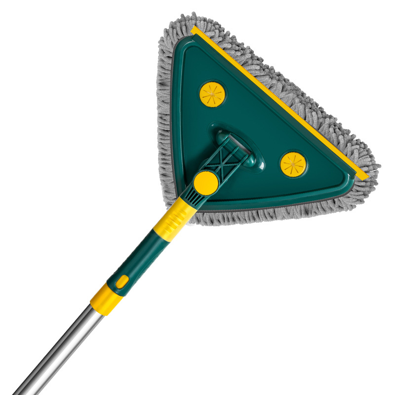 Large triangular flat mop, a multi-functional cleaning wonder for ceilings, walls, ceilings, living rooms, offices and walls