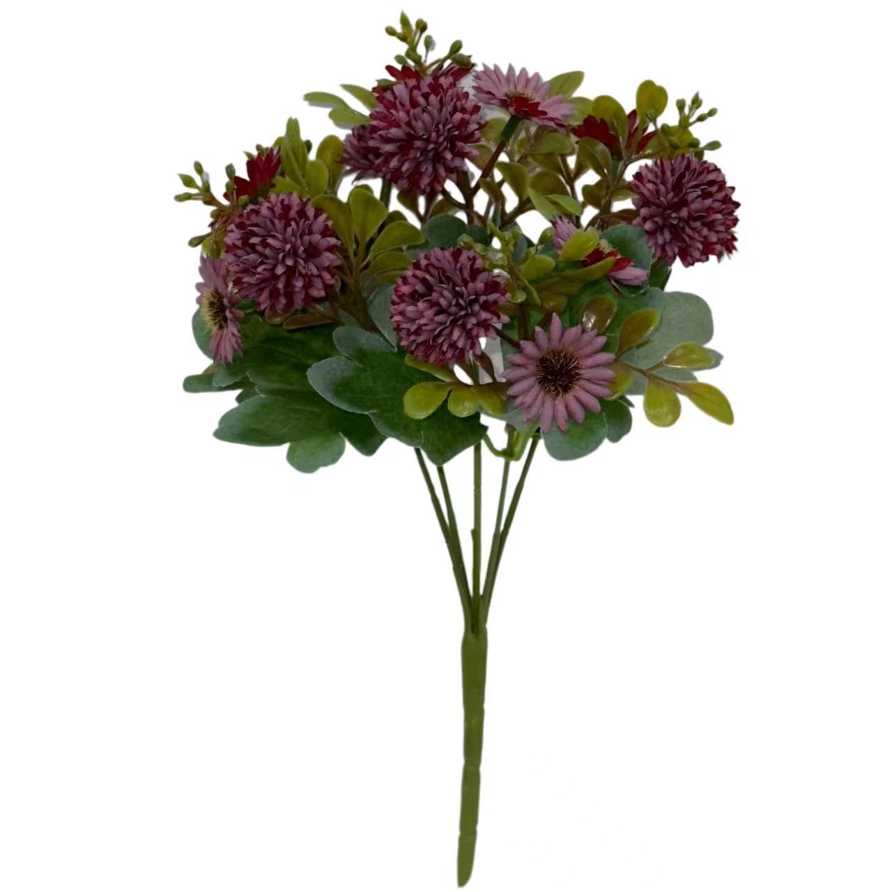 Factory wholesale artificial flower bouquets, dandelion artificial flowers, decorative ceremony floral art, dried flowers, essential bouquets, autumn roses