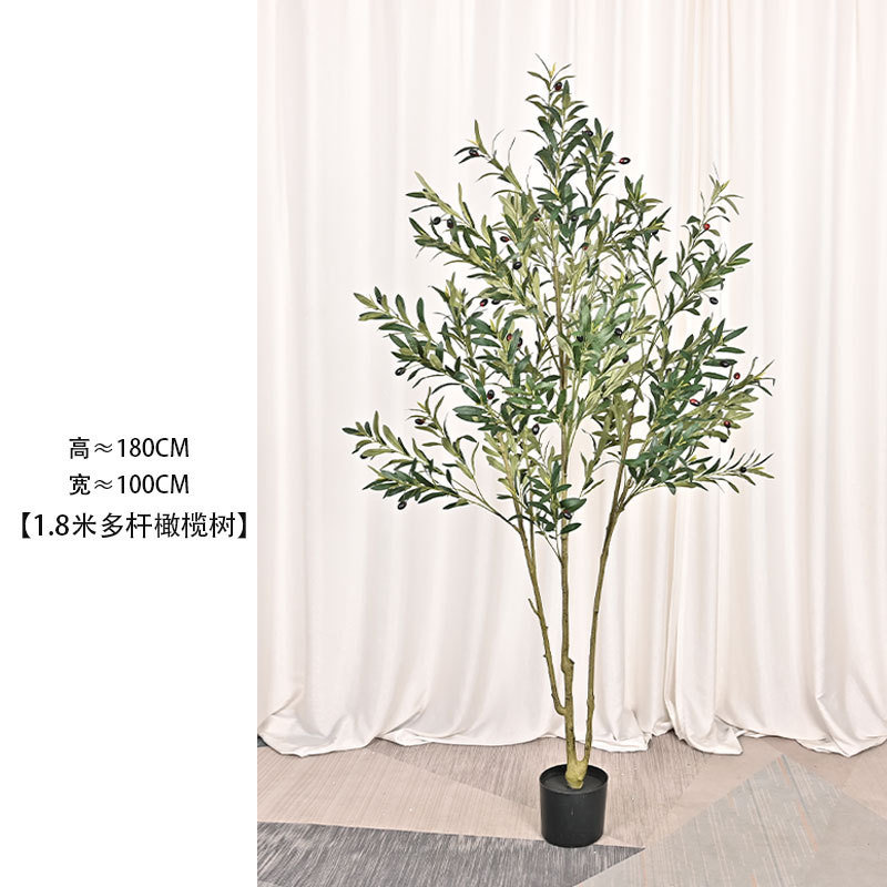Amazon simulation olive tree Home living room indoor floor-standing large plant potted plant window decoration Olive tree factory