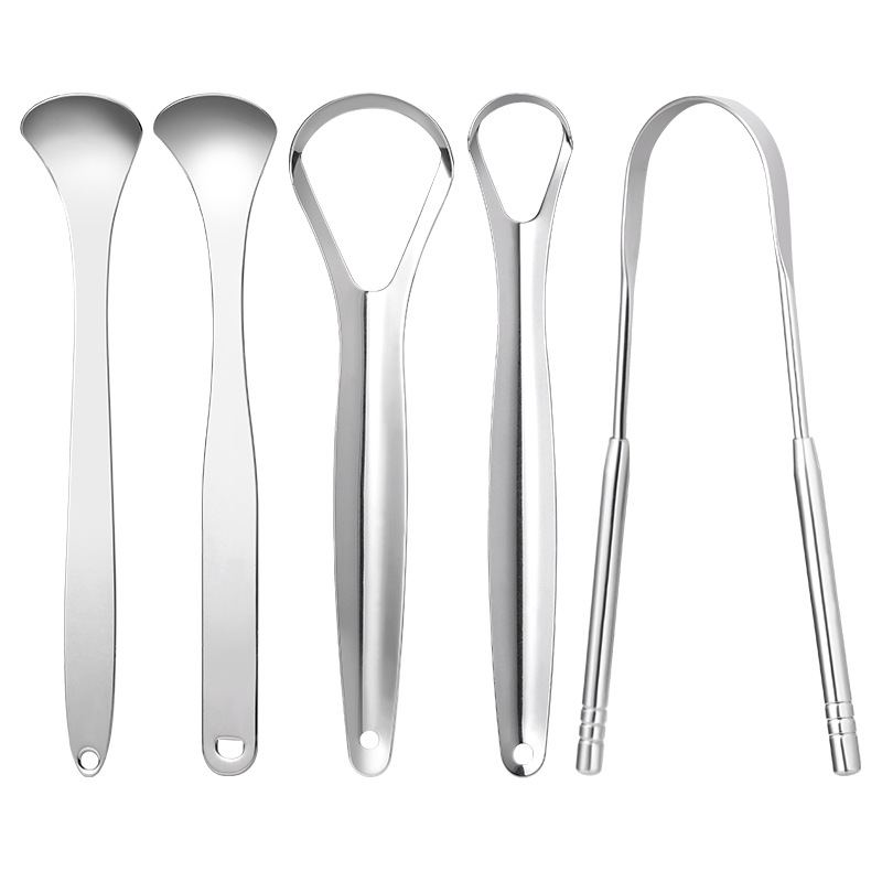Stainless steel tongue scraper, tongue cleaner, oral cavity tongue cleaning brush, tongue scraper, bad breath removal tongue scraper.