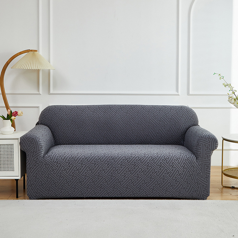 New thickened knitted jacquard full-coverage elastic sofa cover, universal full-cover combination sofa cover, cross-border