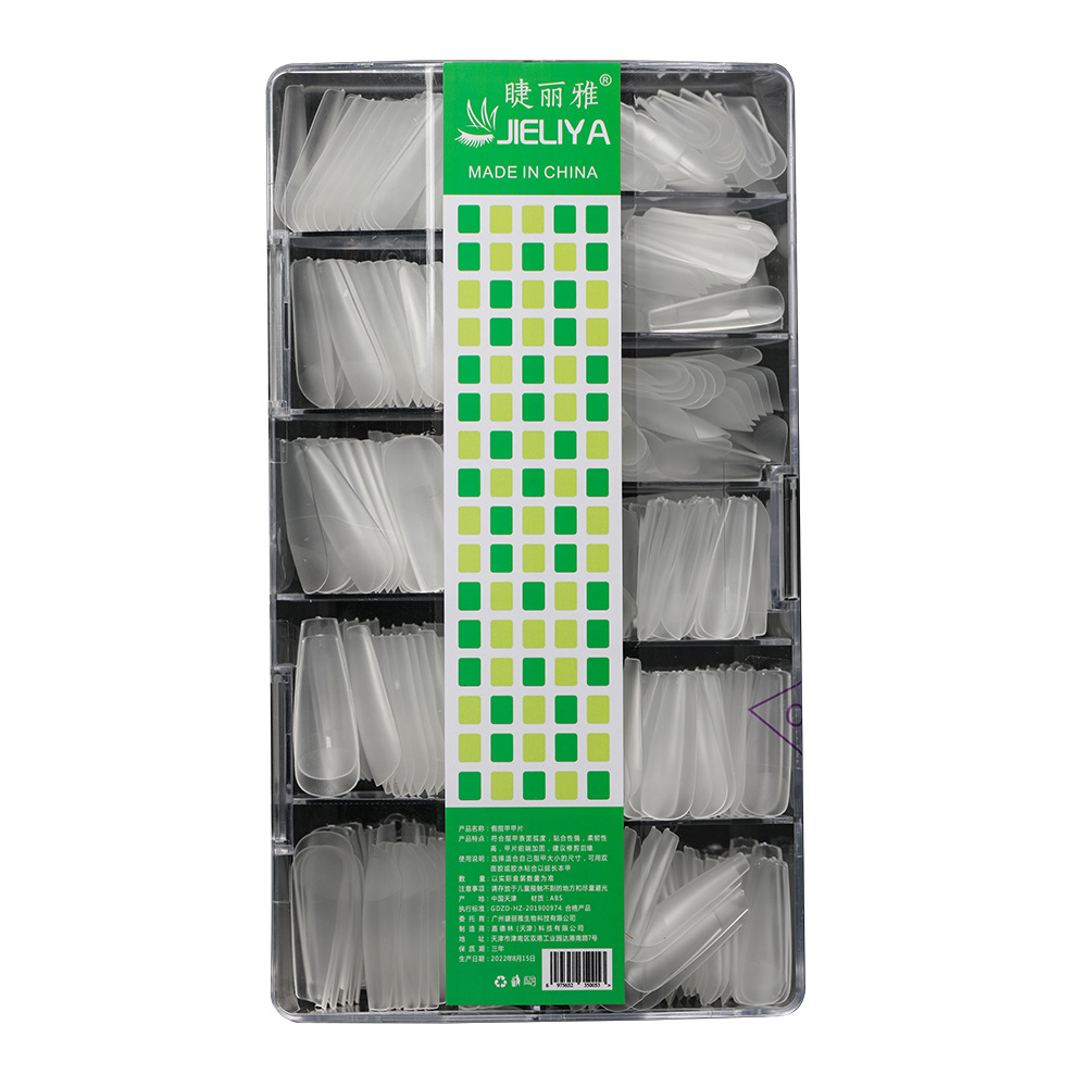 Jieliya nail tips: Ultra-thin, seamless, no need for polishing, wearable, long water drop, semi-attached, ultra-thin, extended, transparent, and touch-up