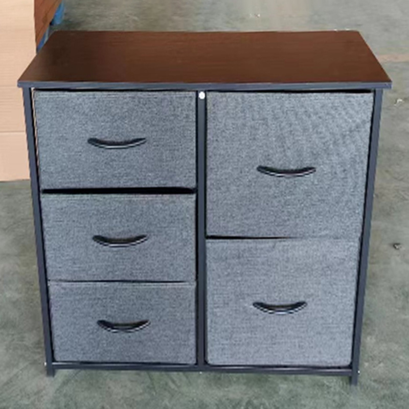 New steel drawer-style storage cabinet, minimalist style, suitable for hotel bedrooms and living rooms, floor-standing sideboard.