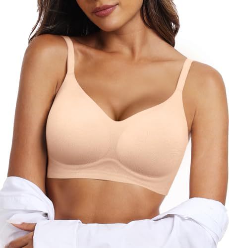 OEAK women's wisterless bra: Comfortable gathering bra, wisterless bra, full support lift bra for daily use