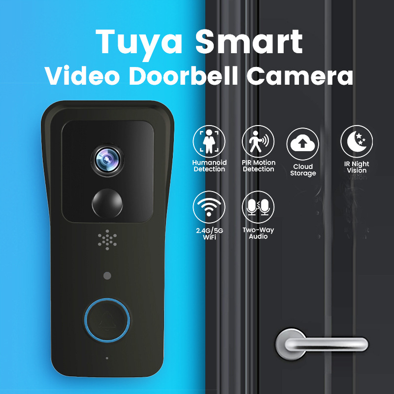 【 Offer 】5G Smart Video Doorbell, Home wireless Intercom Monitoring, wifi Monitoring Doorbell, peephole Doorbell
