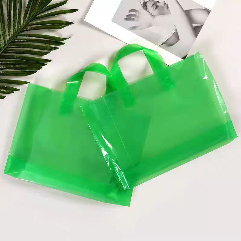 Thickened tote bags for clothing stores, logo-printed clothing bags, in stock, plastic clothing shopping bags, wholesale, portable.