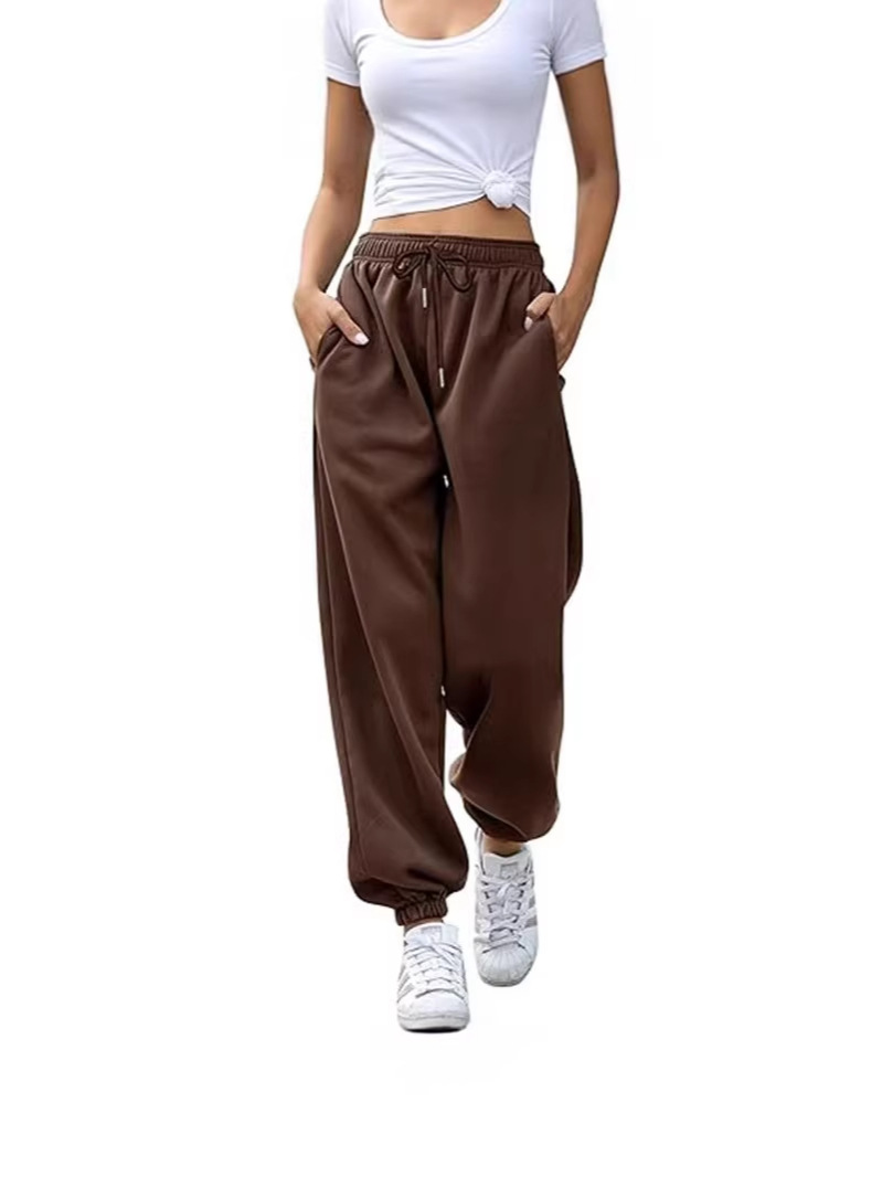 Cross-border independent websites eBay Amazon Wish Europe and America 2025 winter casual loose high-waisted sweatpants