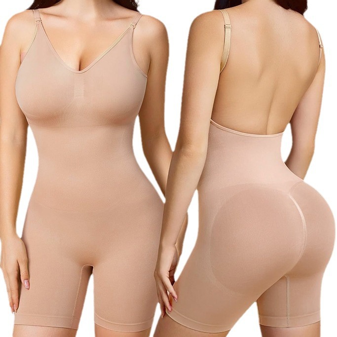 Amazon Seamless Shapewear Plus Size Backless Hip-Lifting Waist-Cinching Postpartum Shaping Abdomen Yoga Suit