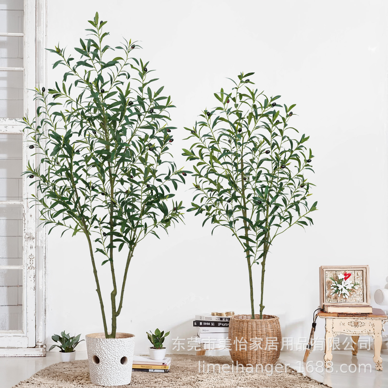 Artificial green plants, turtle-back floor-standing plant potted plants, indoor home decoration, window display decoration items, cross-border artificial trees