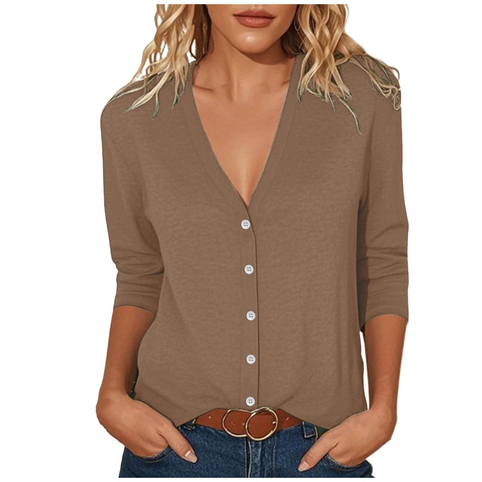 2025 Women's Knitted Cardigan Spring/Summer Outerwear, Three-Quarter Sleeve, Plus Size, Autumn, Cross-Border, European and American Style, Commuting, Loose Fit