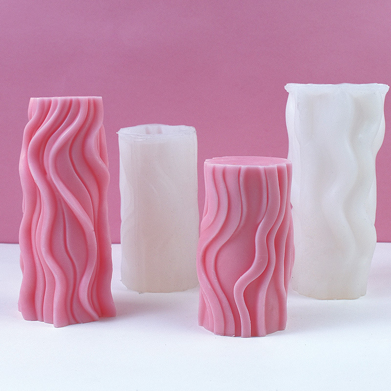 Super popular wave-patterned stone pillar aromatherapy plaster mold for home decoration, DIY candles, epoxy resin ornaments - photos on Instagram.