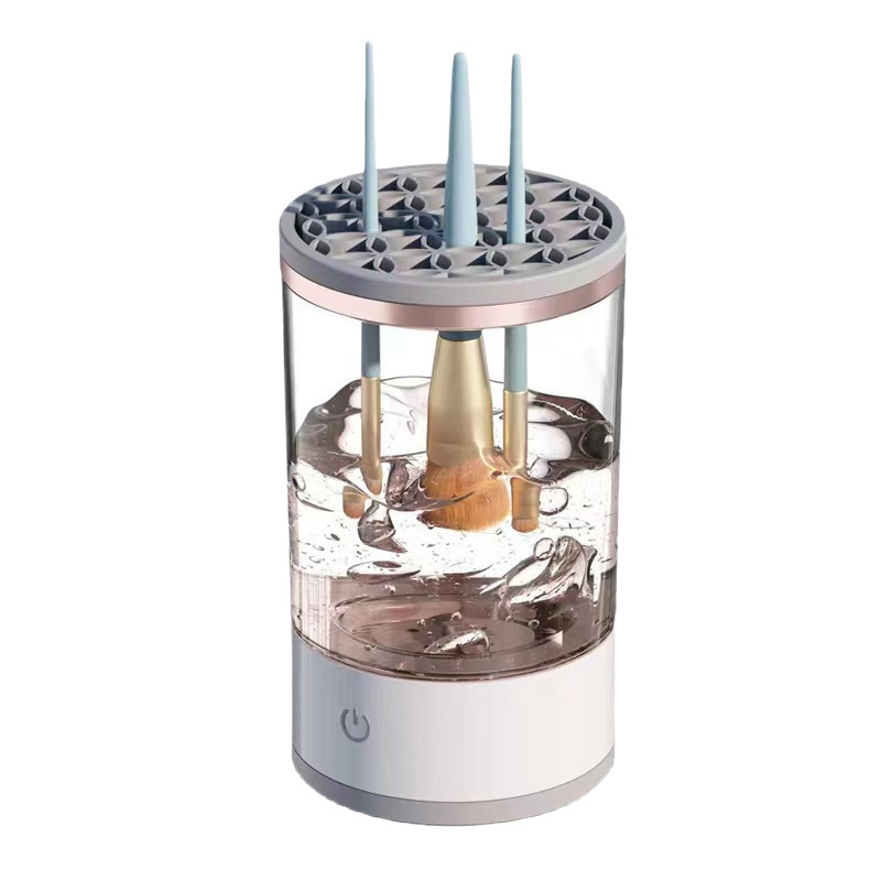 Cross-border ABS material makeup brush cleaner, rechargeable electric brush cleaner, automatic brush washer, quick-drying tool