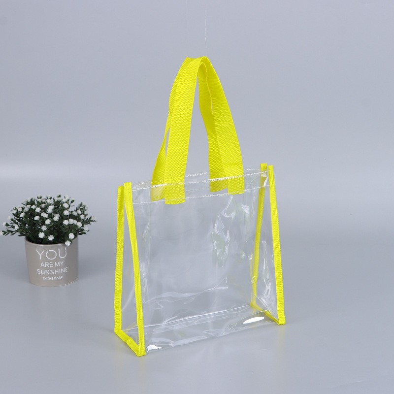 Cross-border transparent PVC tote bags for beach, stadium, birthday gifts, and school supplies.