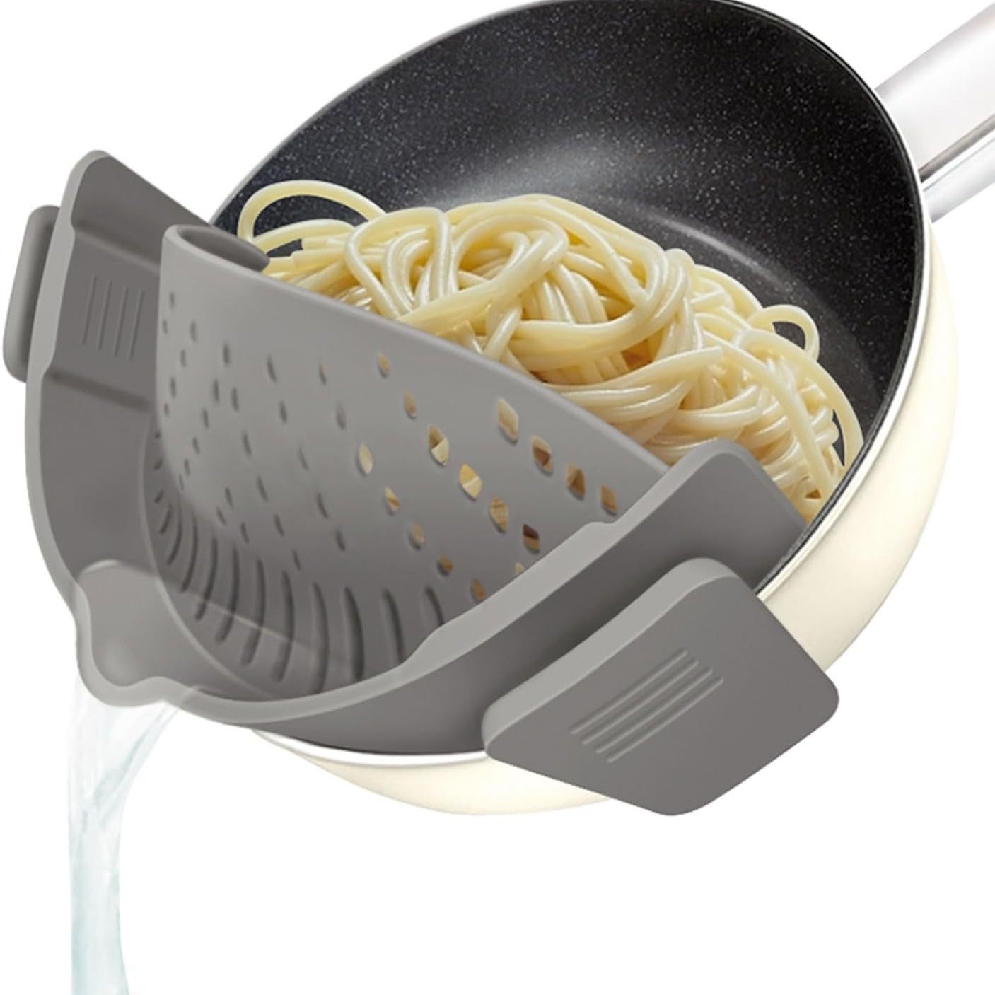 Color box packaged silicone kitchen drain basket, adjustable universal creative household kitchen utensil basket