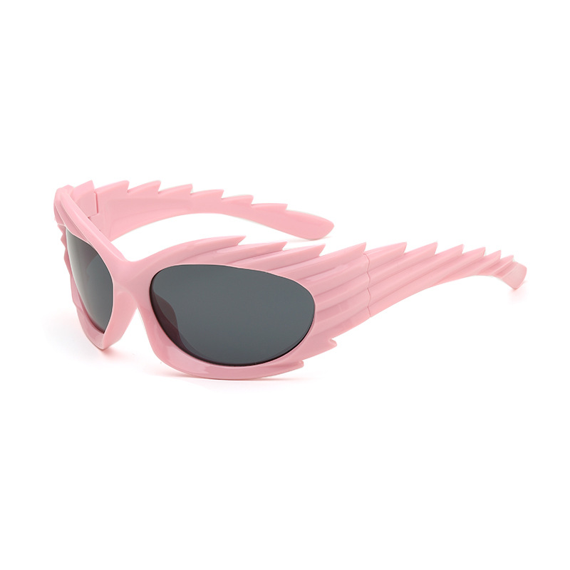 European and American fashion cool unique sunglasses Y2K reggae exaggerated metal hedgehog glasses ins barbed runway sunglasses