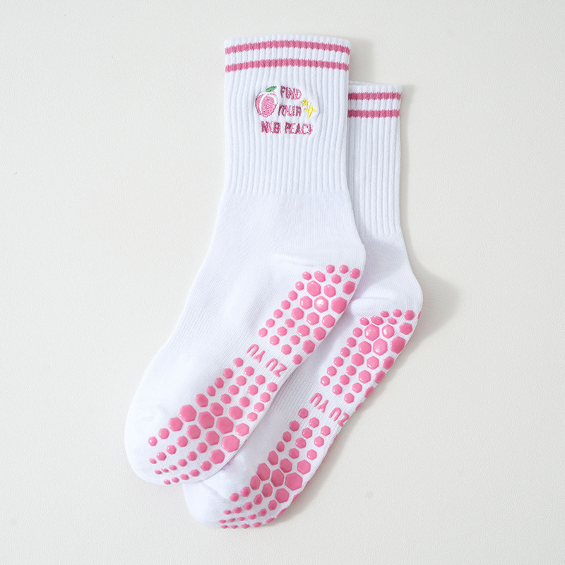 Women's mid-calf socks, professional anti-slip adhesive socks, yoga socks, indoor fitness training socks, Pilates floor socks, dance socks