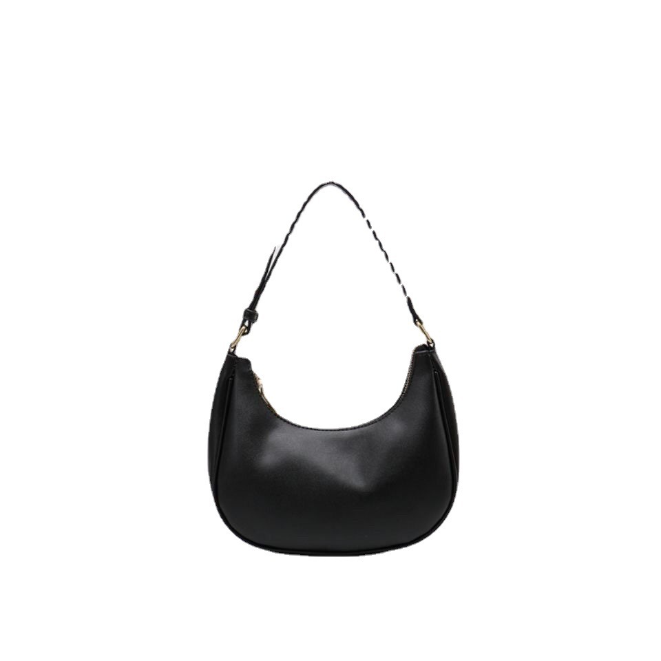 2026 New Trendy Women's Handbag: Crescent Moon Underarm Bag, High-Quality Stylish Shoulder Bag/Handbag, Color-Blocked Crescent Moon Saddle Bag