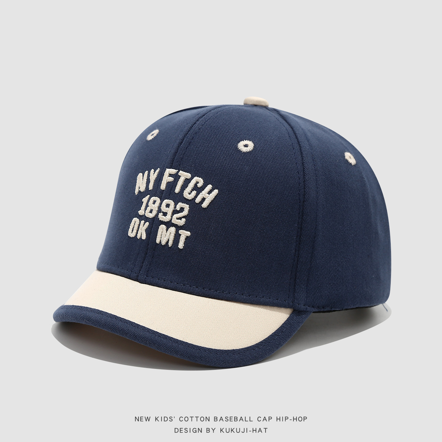 Children's baseball cap, spring and autumn Korean style, boys' and girls' baseball cap, fashionable letter sun hat, sun protection short brim hat.