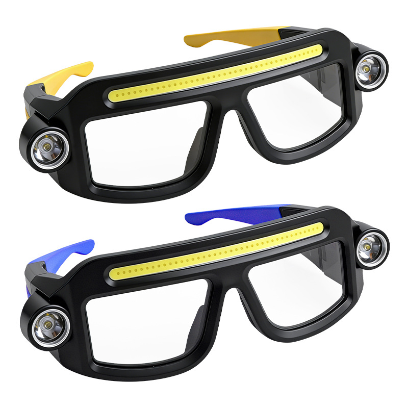 The new cross-border XTE multi-functional glasses lamp, USB charging, long-lasting lithium battery, outdoor hiking head-mounted lighting lamp