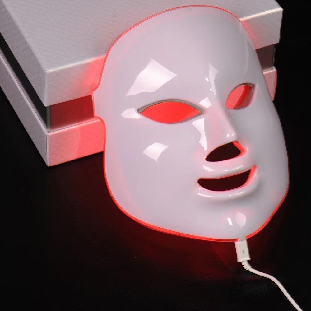 Photon mask facial device, beauty instrument, home use, large red and blue light beauty and skin rejuvenation device, large red light panel.