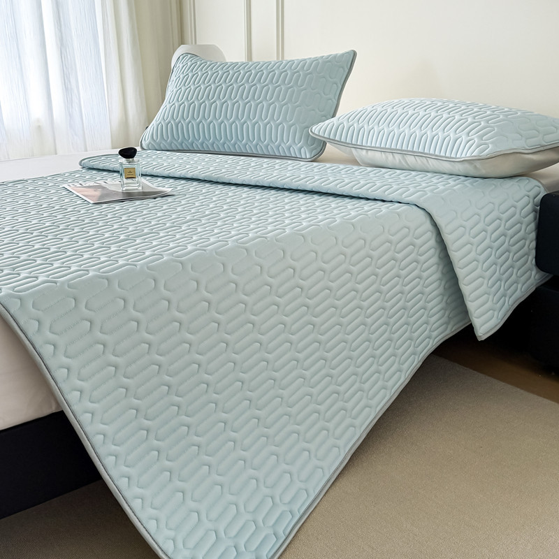 Summer latex cooling mat three-piece set 2026 new style ice silk mat student dormitory single bed sheet mat mother and baby category A