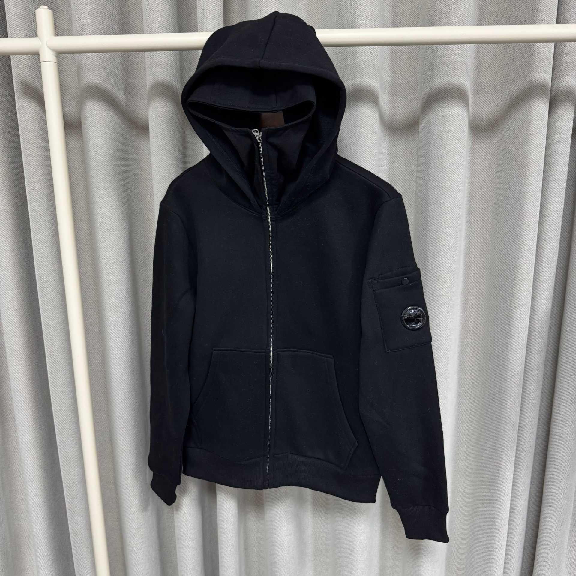 company Double-hat street trend ins European and American cross-border CP hooded sweatshirt, European and American loose and versatile cardigan sweatshirt for men and women