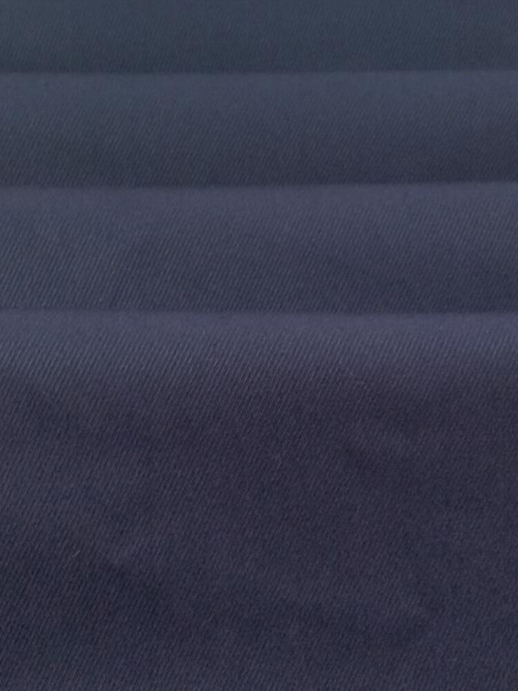 Navy blue twill fabric, workwear/school uniform trousers material, stretch fabric, navy blue workwear fabric