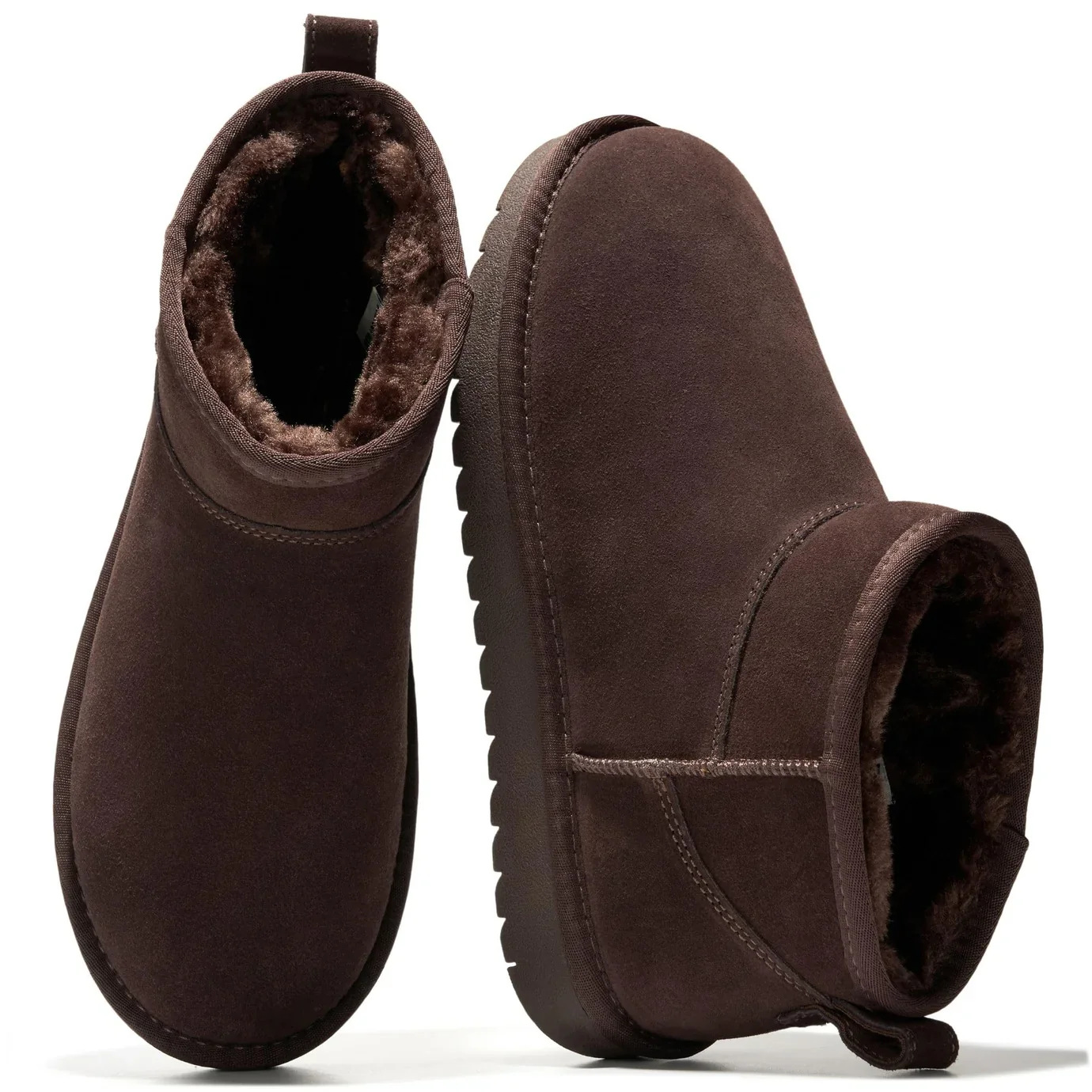 The obvious Zhou D Yu women's shoes are warm and for export. They are short-top foreign trade orders with cowhide soles and thickened fleece for warmth
