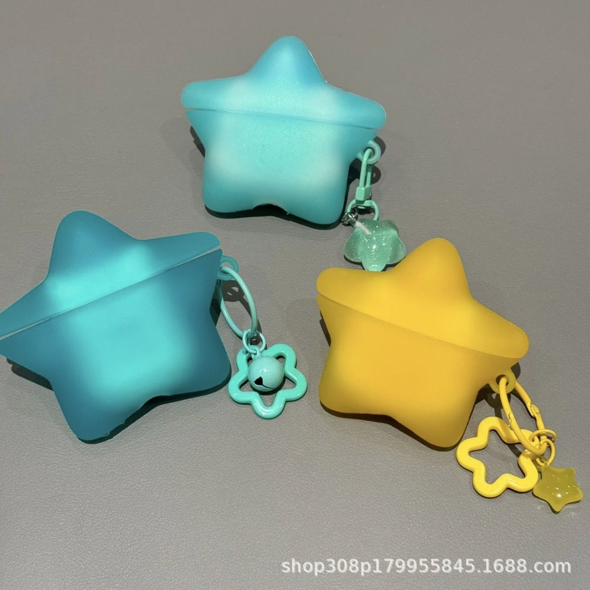 Fluorescent yellow stars are suitable for airpods pro3 protective cases, AirPods 4 Apple headphone cases, 3rd generation and 2nd generation pro2