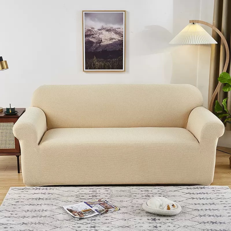 Outside cross-border fleece sofa cover, full package, lazy stretch sofa cover, all-season suitable sofa cover, anti-cat scratch