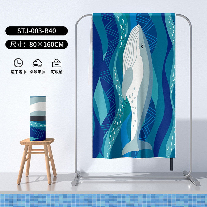 Hundreds of styles of floral beach towels, quick-drying bath towels, sun protection towels, and absorbent towels are in stock.