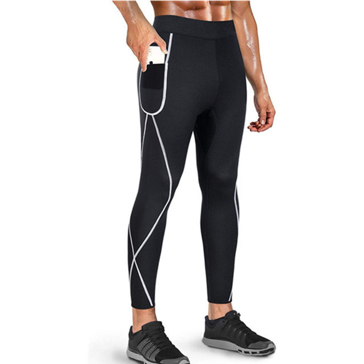 Amazon Men's fitness sweat-inducing stretch tight-fitting suit, neoprene rubber outdoor Running exercise sweat-inducing set shaping garment