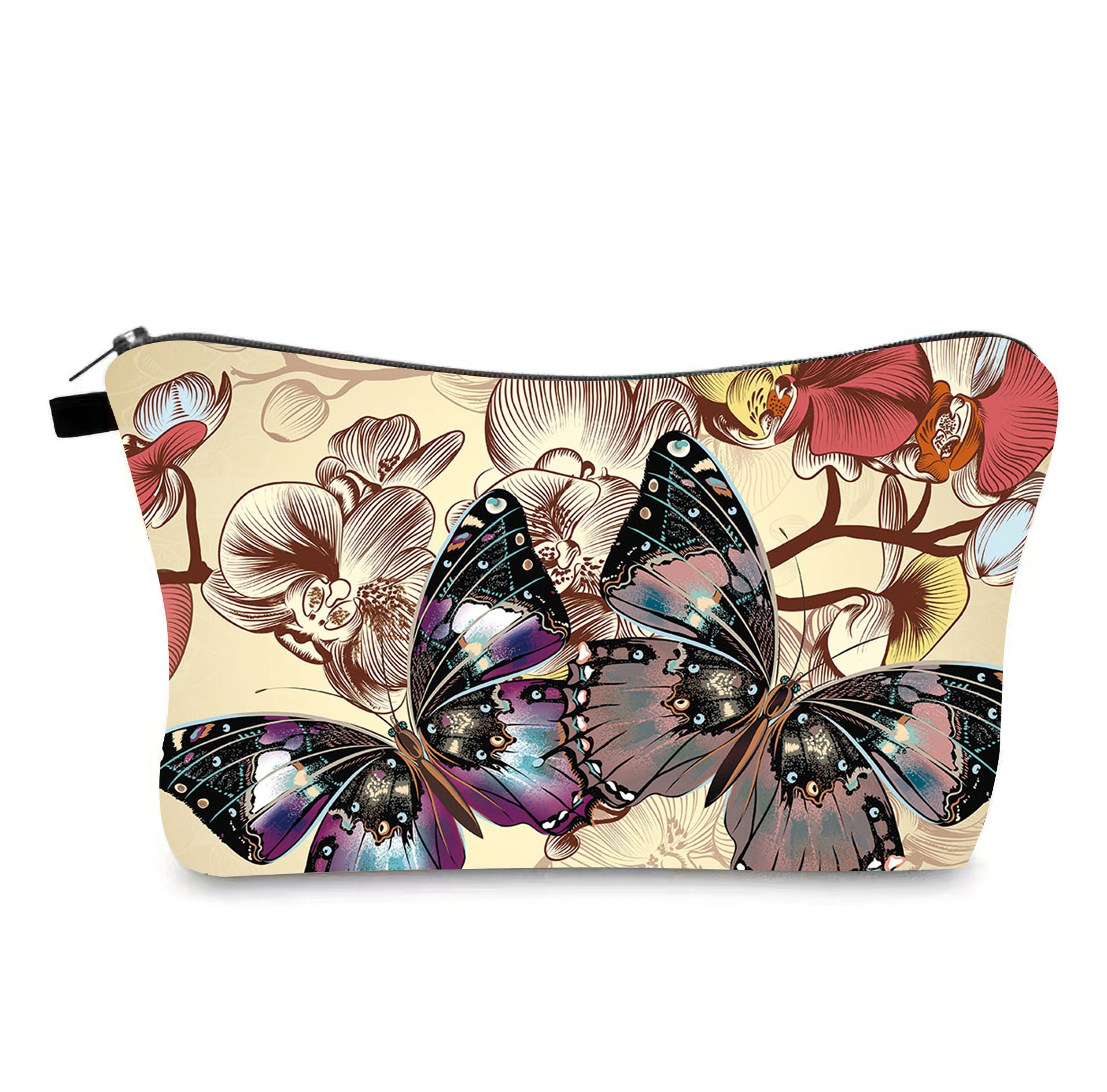 Mushroom small moon-patterned makeup bag, clutch, portable makeup item storage bag, cross-border storage bag