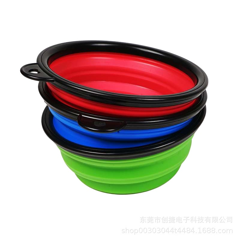 Wholesale outdoor dog bowls, portable pet folding bowls, slow food bowls, silicone hanging dog basins, cat bowls, water cups, pet water basins