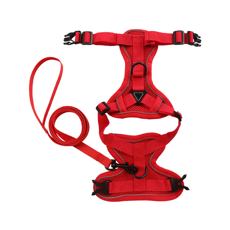 New pet leash chest straps, anti-escape dog walking straps, adjustable dog walking ropes for going out, wholesale of pet supplies