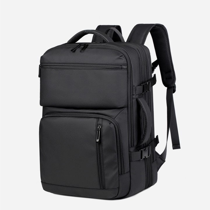 Cross-border fashion business backpack, large capacity laptop backpack, commuting, high-end men's leather backpack