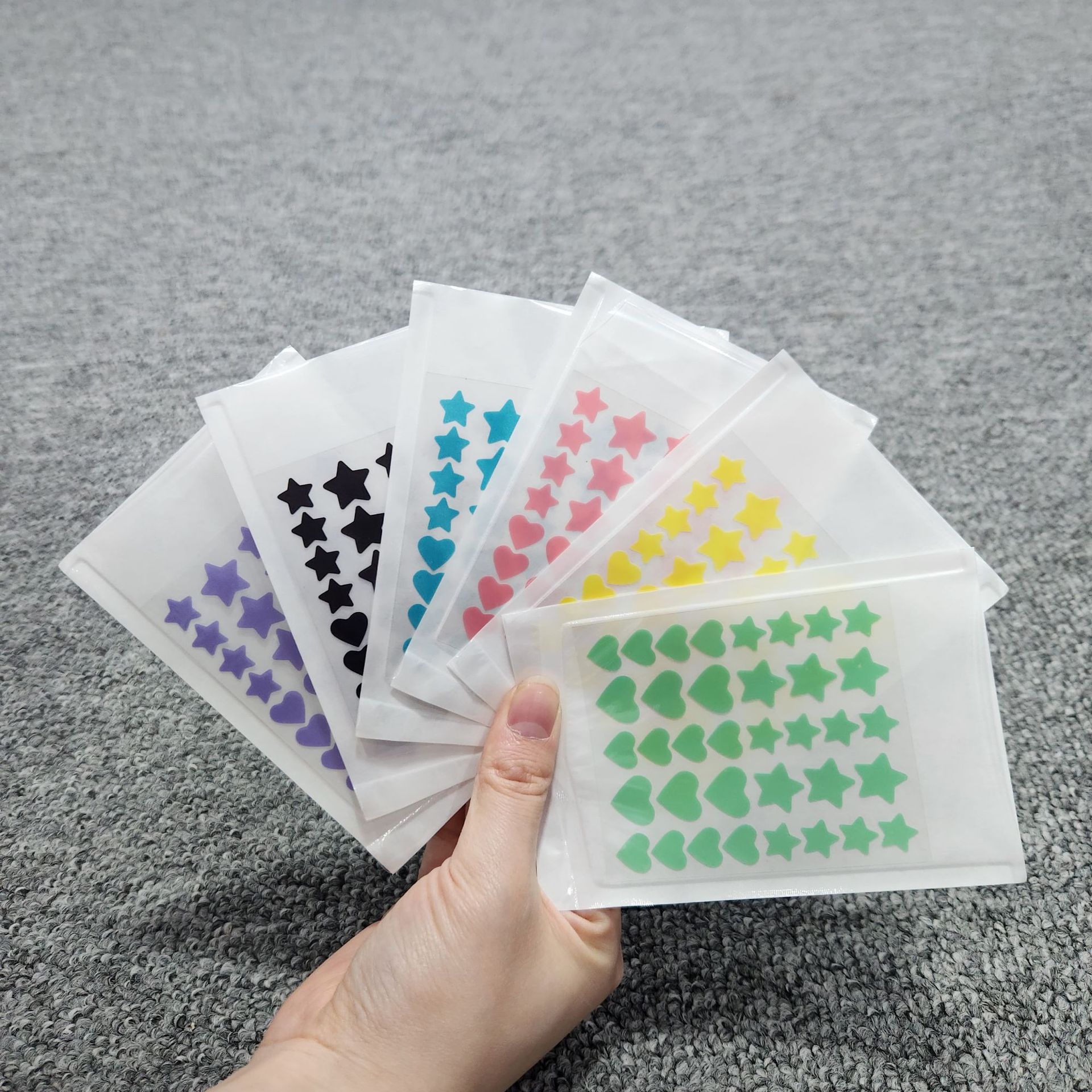 Cross-border trade heart-shaped star set of 36 acne patches, PE concealer, color invisible transparent acne patches