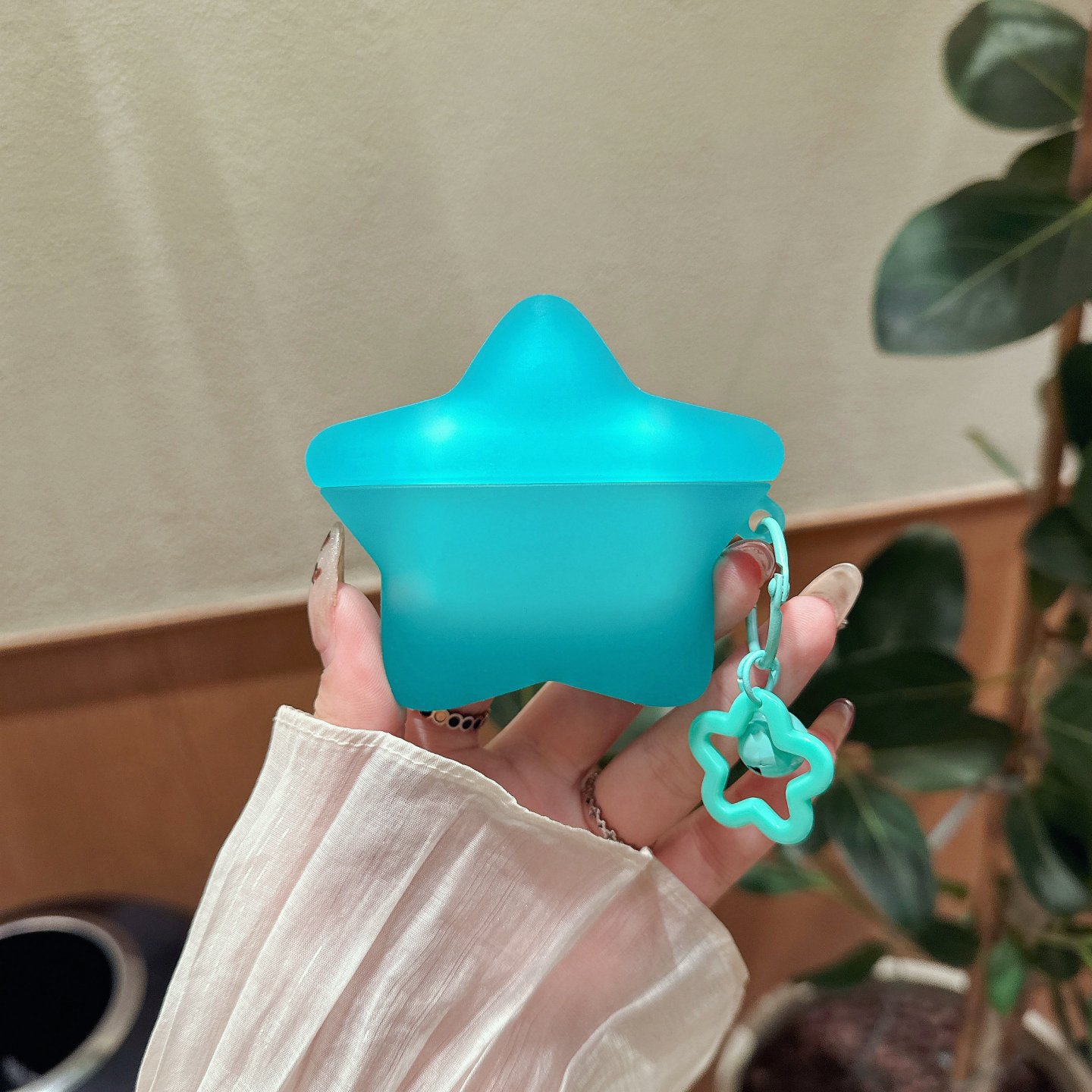 Transparent five-pointed star, suitable for Apple airpods4 case, pro3 2nd Generation, 2nd generation, 3rd generation, Bluetooth earphone case, 4th generation