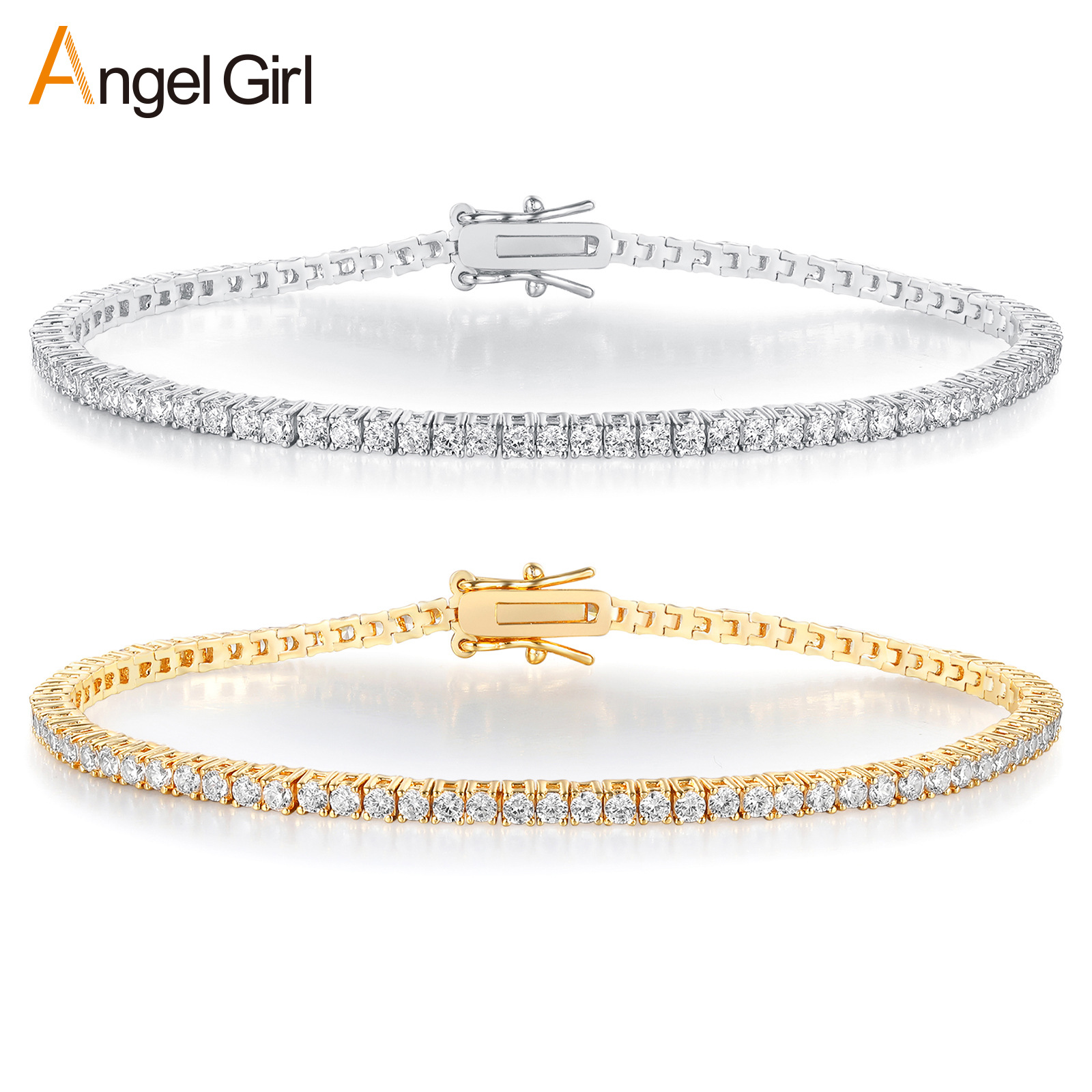 The new 2mm zircon tennis bracelet features a fashionable design with a high-end and trendy single-row diamond jewelry. It's a bestseller on Amazon