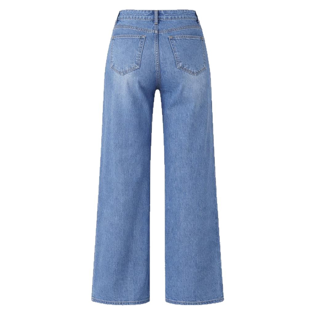 Cross-border foreign trade summer European and American women's clothing stylish and trendy denim trousers, personalized and fashionable slimming blue trousers in stock