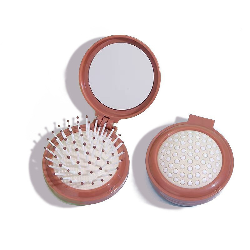 Meridian folding comb, pig bristle oil head, small and portable travel comb, fluffy beard brush