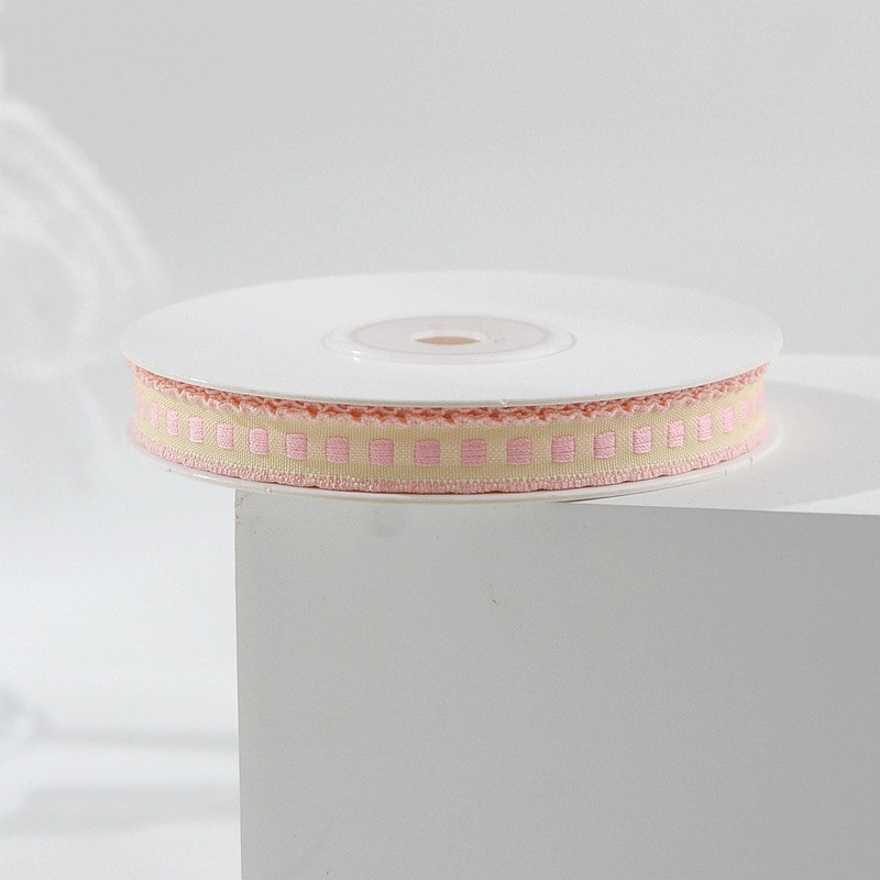 DIY handmade ribbons with lace trim, checkered pattern, bows, hair clips, accessories, clothing, shoes, hats, bouquets, and wrapping ribbons