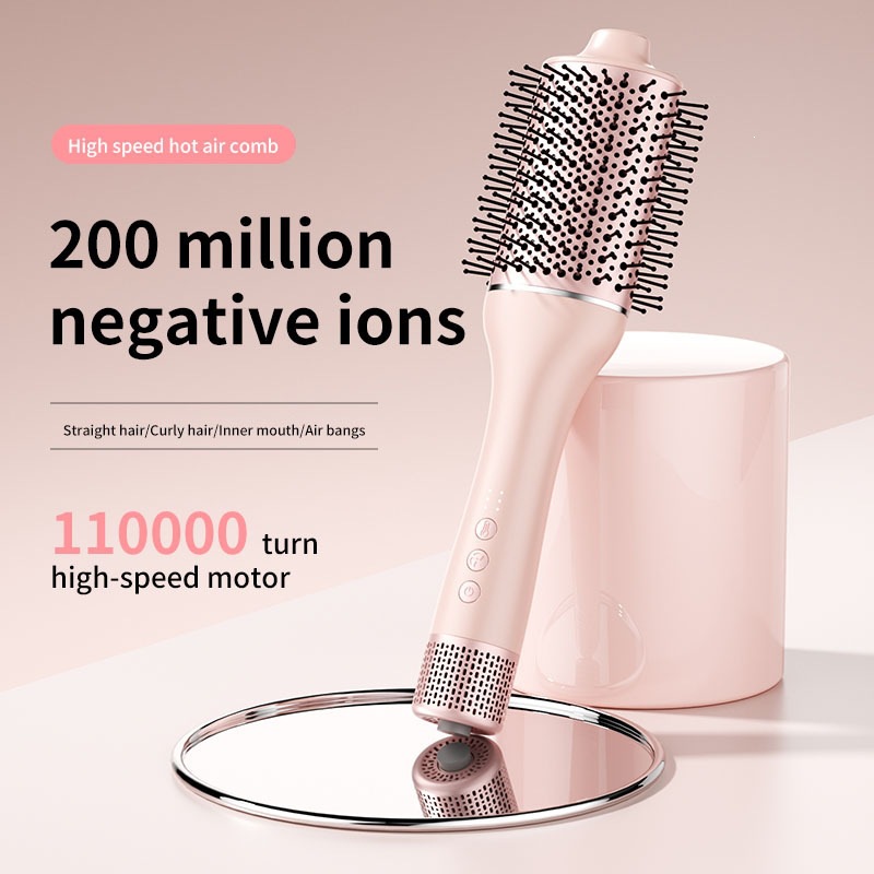New cross-border e-commerce hairbrush with heating element, volumizing and styling, dual-purpose (curling and straightening), portable for home use.