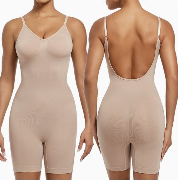 European and American cross-border seamless shapewear plus size U-back hip lifting waist shaping women's postpartum shaping and abdominal slimming bodysuit foreign trade