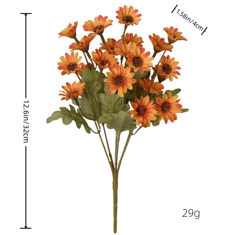 Manufacturer's artificial flowers, autumn colors, small daisies, handicrafts, bouquets, wild chrysanthemums, artificial flowers, home and rural decoration, in stock and in bulk