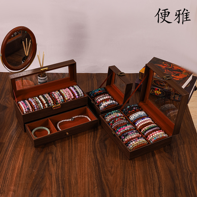 Collection box for collecting and storing cultural artifacts, crystal bracelets, bangles, watches, dustproof jewelry boxes, and luxury jewelry and accessories boxes.