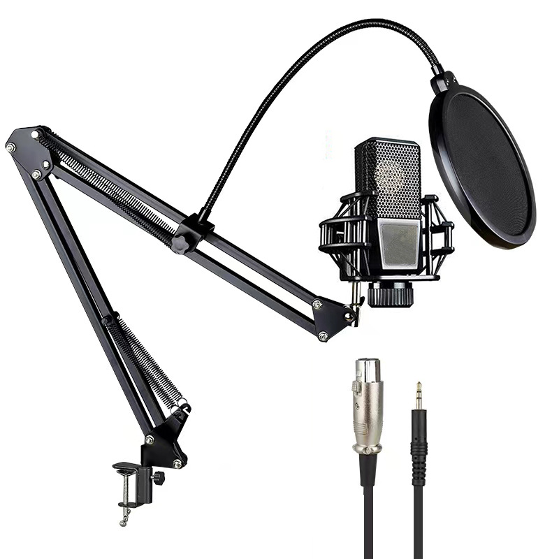 Live streaming sound card for singing, mobile phone, TikTok influencer, recording microphone, universal condenser karaoke microphone set