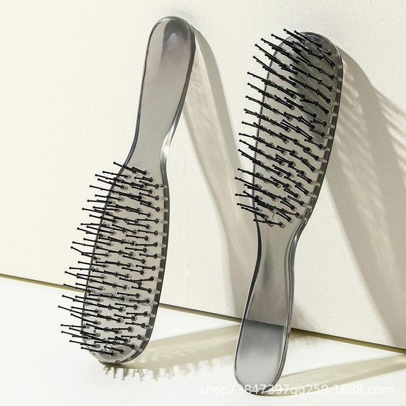 Yuanmeng Home Use New Macaron Color Hollowed-Out Massage Hair Comb - No Tangles, High Crown Volumizing Hair Styling